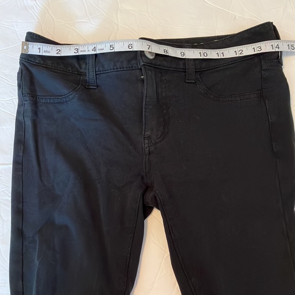 American Eagle black quilted jeggings Sz 2 regular - Picture 5 of 8